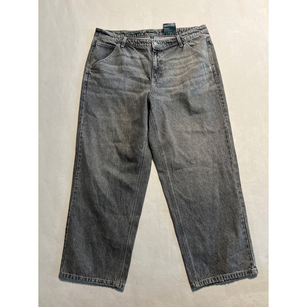 Wild Fable Gray Mid Rise 90s Relaxed Straight Rigid Denim Jeans Womens 17